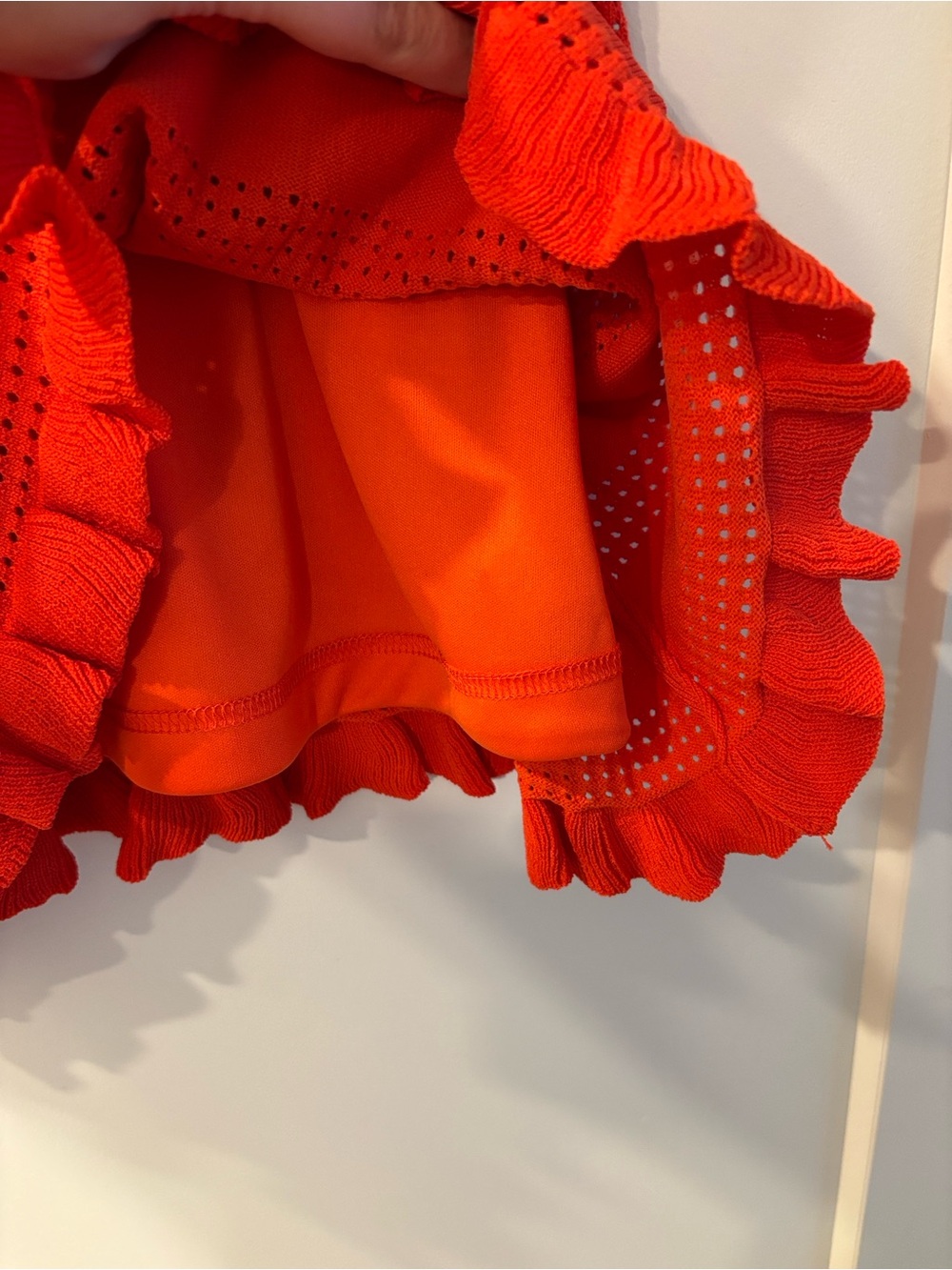 Lulu’s Red Ruffle Knit Dress - Picture 4 of 4